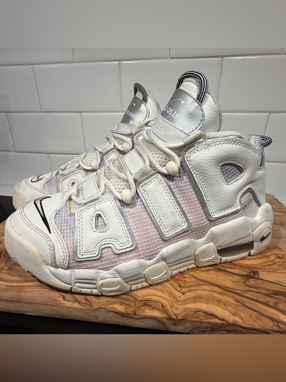 Nike Air More Uptempo GS Thank You Wilson Smith White Silver DQ0514-100 Size 7Y